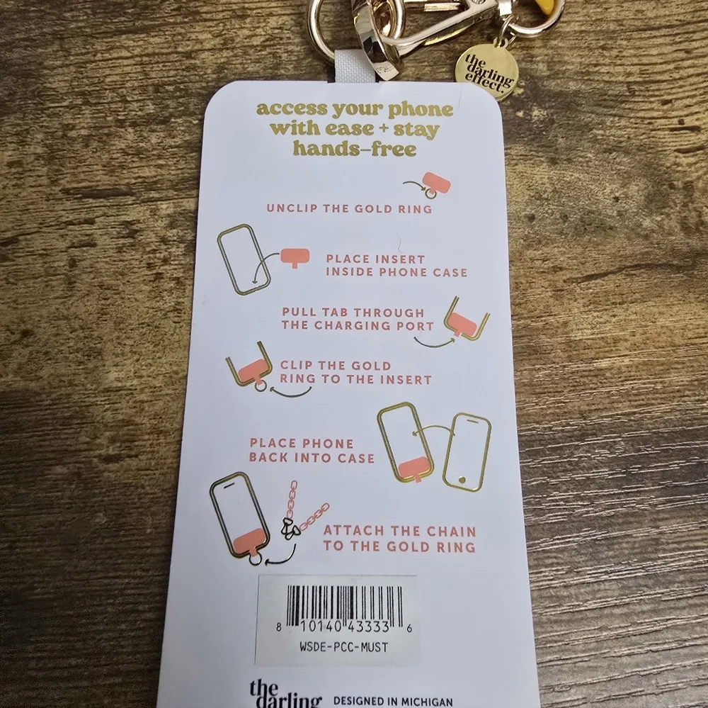 New The Darling Effect Mustard Crossbody Chain For You Phone